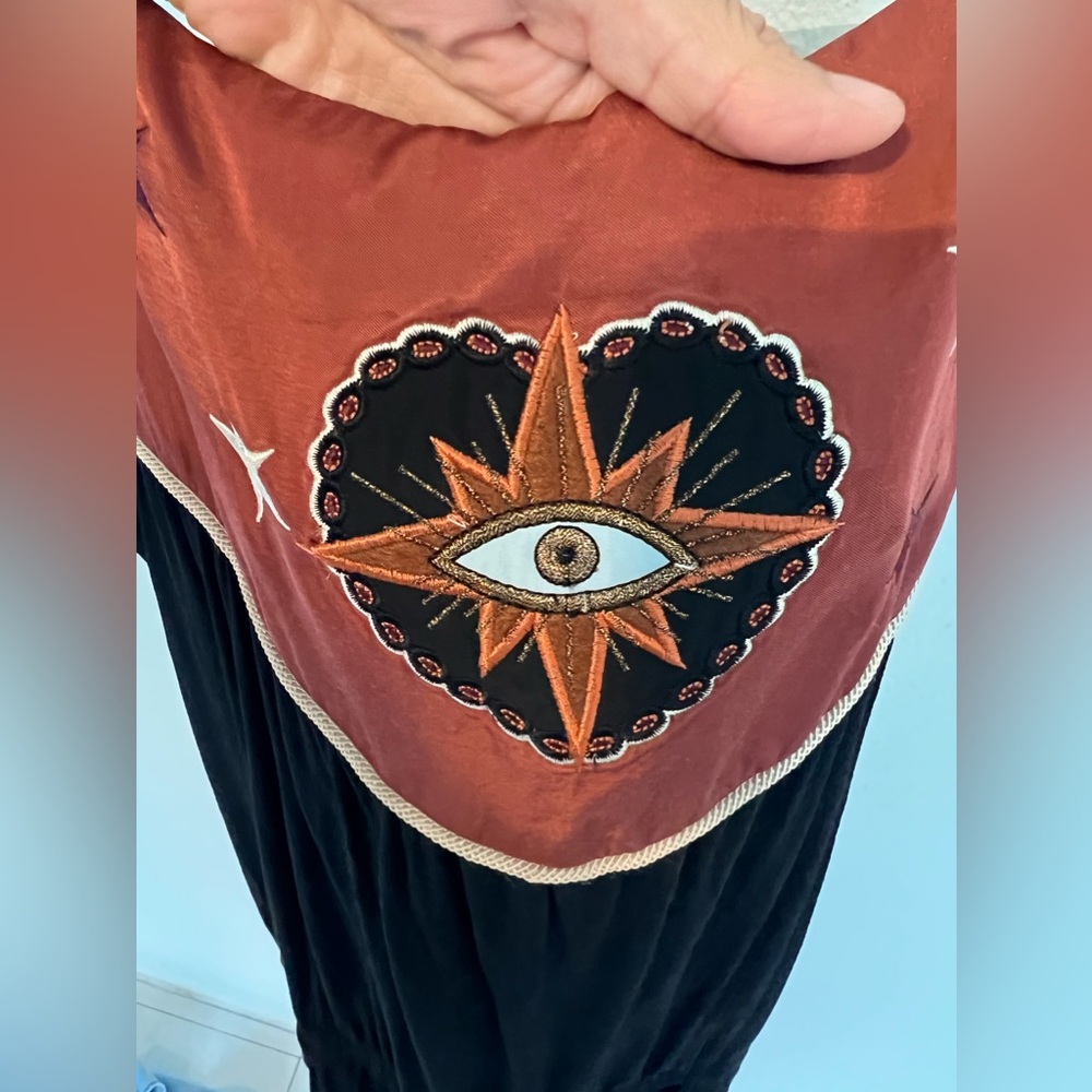 Draw String Hand Embroidered Romper - image 2